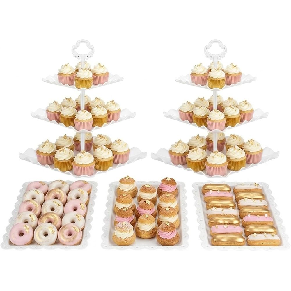 ชุดขาตั้งเค้ก 5 ชิ้น ประกอบด้ว - Cupcake Stand Tier บทวิจารณ์และราคา