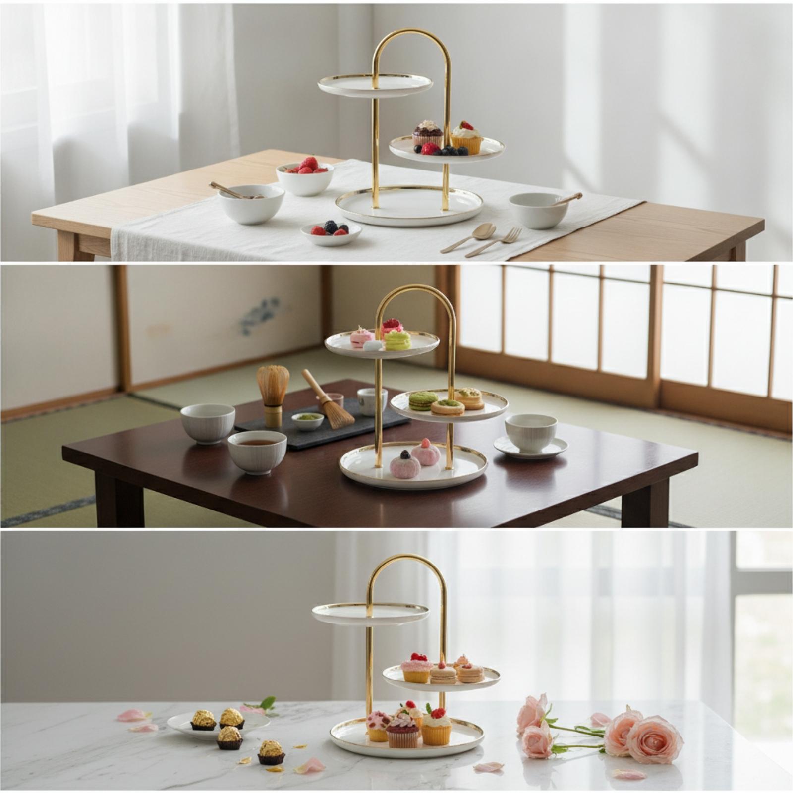 ชุดชั้นวางเค้กเซรามิกพร้อมที่จ - Cupcake Stand Tier บทวิจารณ์และราคา