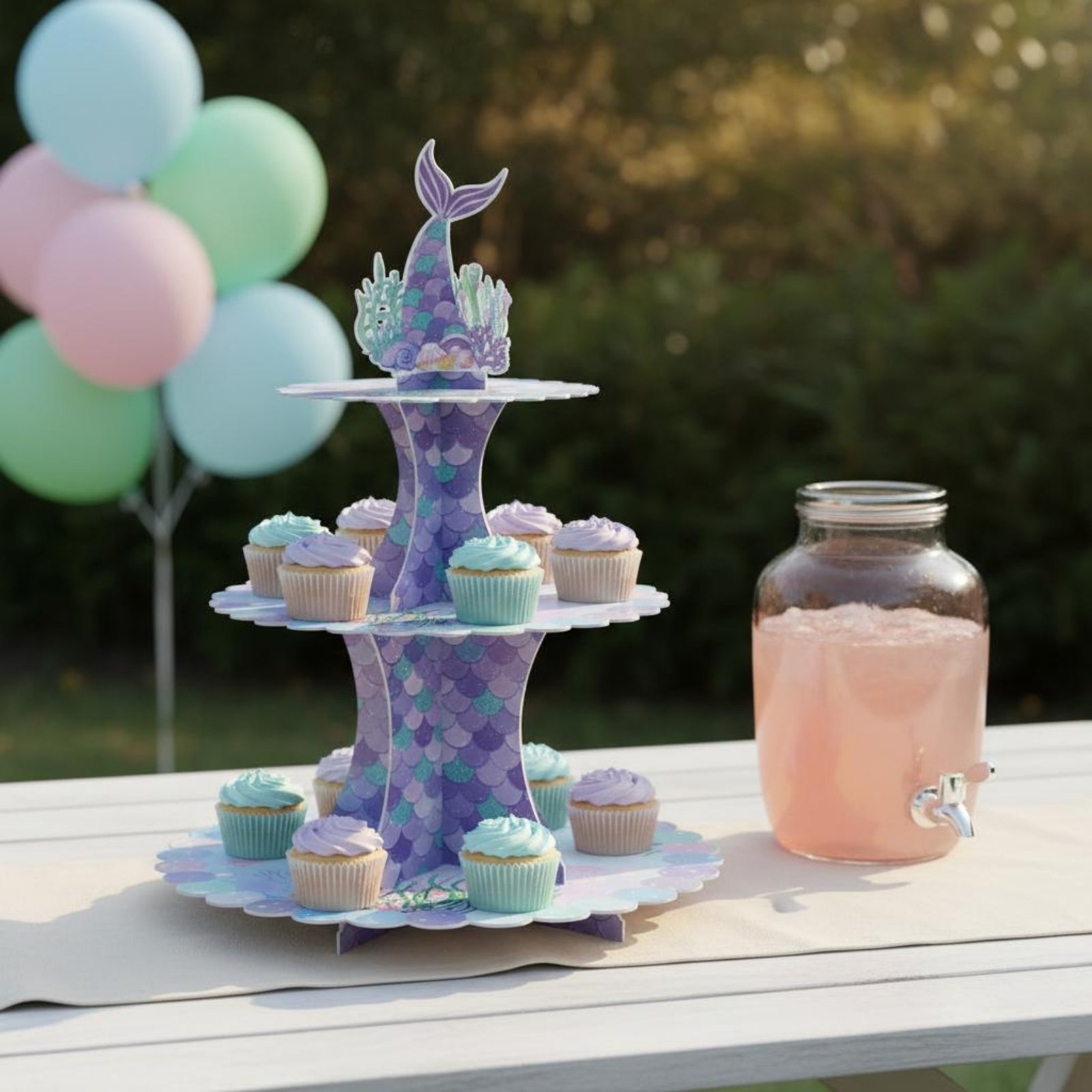 ชั้นวางคัพเค้ก 3 ชั้น ทำจากกระ - Cupcake Stand Tier บทวิจารณ์และราคา