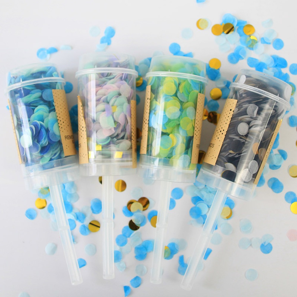 ปืนยิงคอนเฟตติแบบกด 1 ชิ้น สีพ - Confetti Cannon Tube บทวิจารณ์และราคา